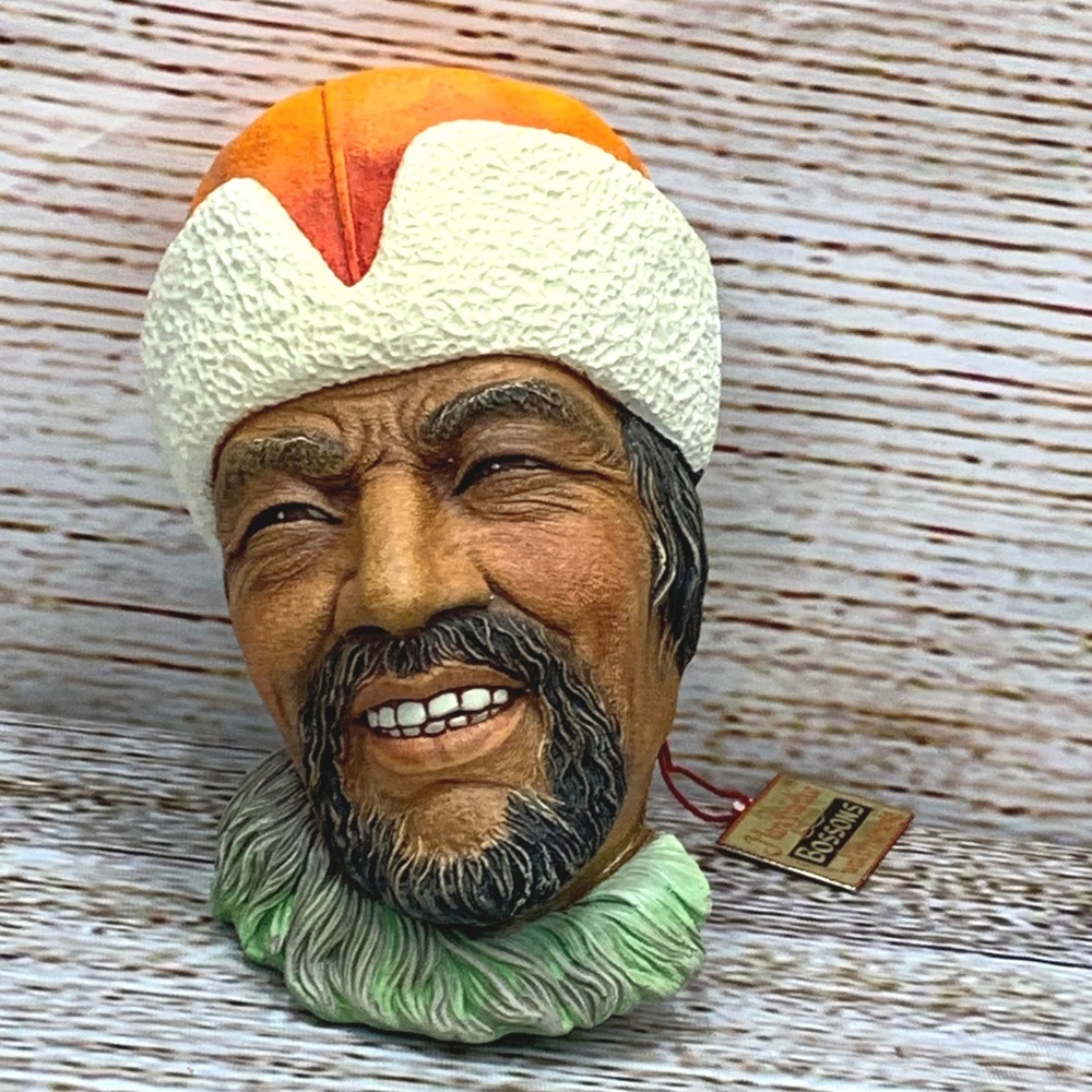 Vintage Bossons Himalayan Wall Mask 1966 Hand Painted Head England Collectible‎